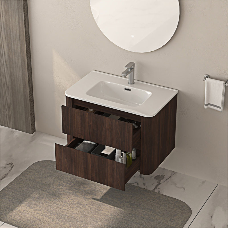 Wall Mounted Floating Bathroom Vanity With Sink
