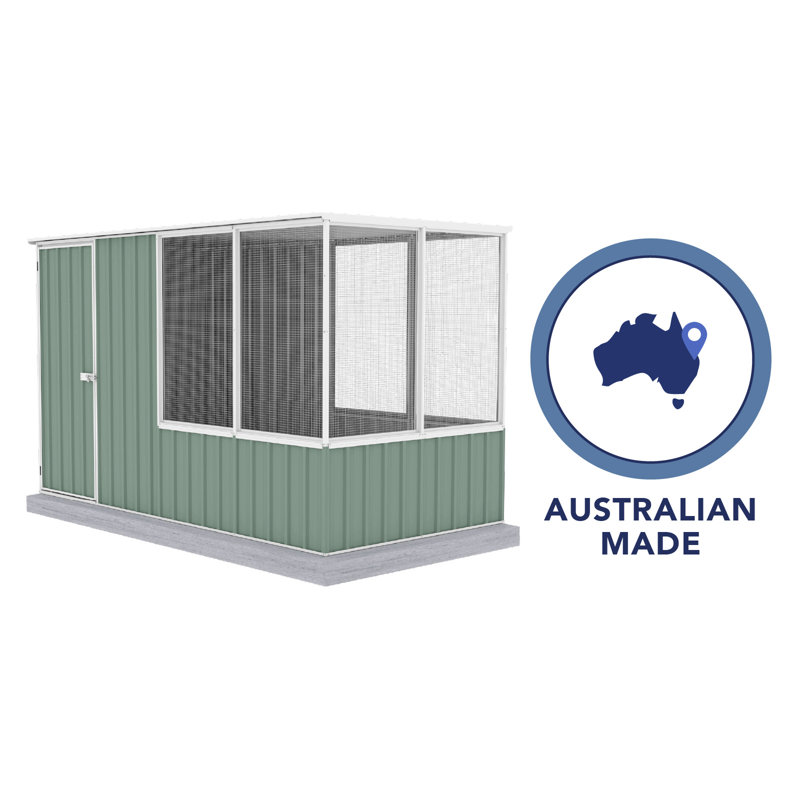 Absco Poultry Paradise Absco with Chicken Run, 70.8" H x 60" W x 116.4" D
