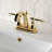 Kingston Brass Templeton Two-Handle 3-Hole Deck Mount 4" Centerset Bathroom Faucet with Brass Pop-Up-11174848