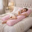 U SHAPED FULL BODY PILLOW PINK