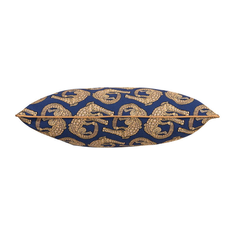 Croco - Jacquard, Royal, Rectangle 16"H x 24"W
