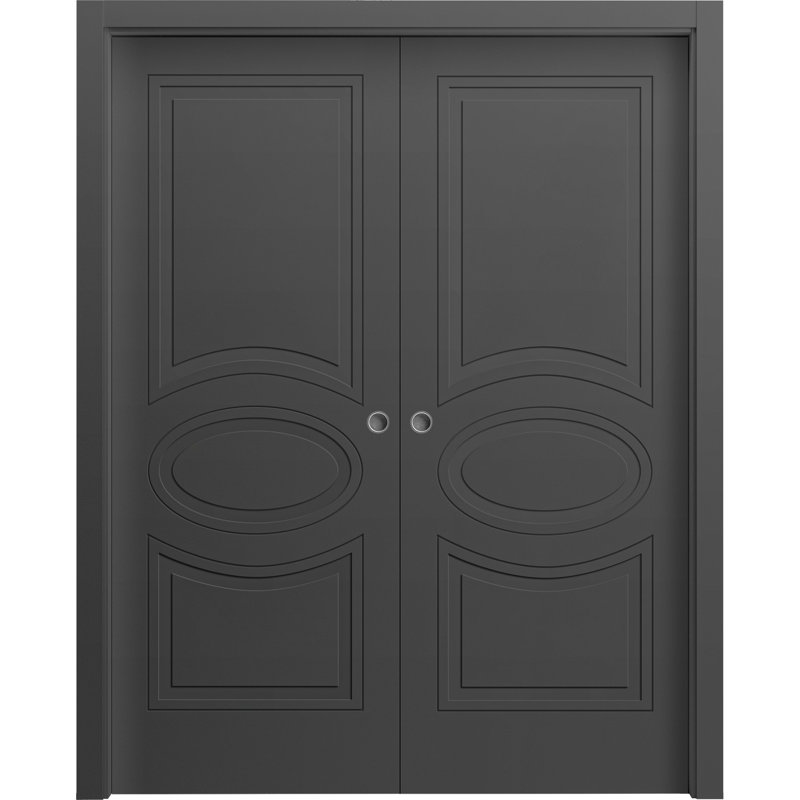 Portes à panneaux en bois, 64 po x 80 po