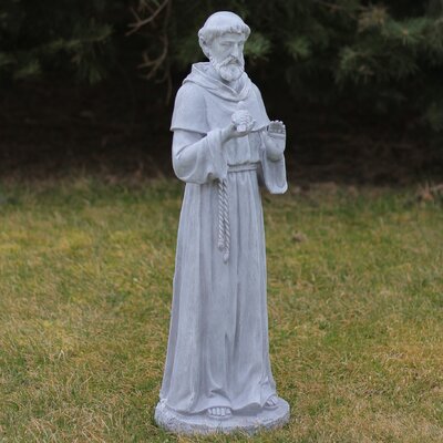 28"" St. Francis with Bird Outdoor Garden Statue -  Northlight Seasonal, NORTHLIGHT LY16092