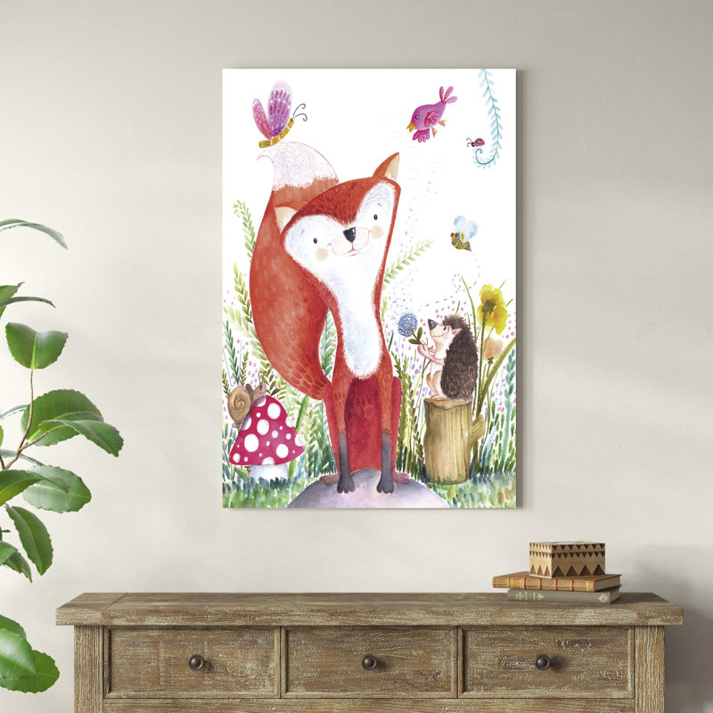 " Forest Pals I ", 48" H x 32" W x 1.25" D