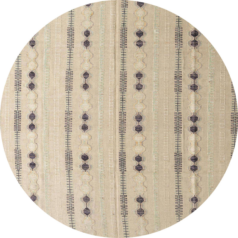Abstract Indoor Rug, Round 7'