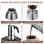 9 Cup 450ml Moka Pot Stainless Steel Espresso Coffee Maker