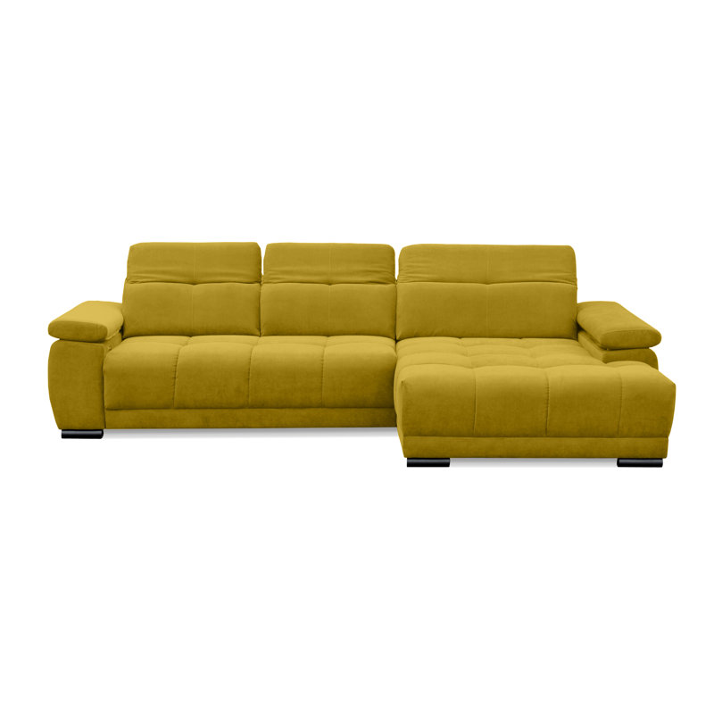 Berrada 5 Seater Corner Sofa, Right Hand Facing, Yellow