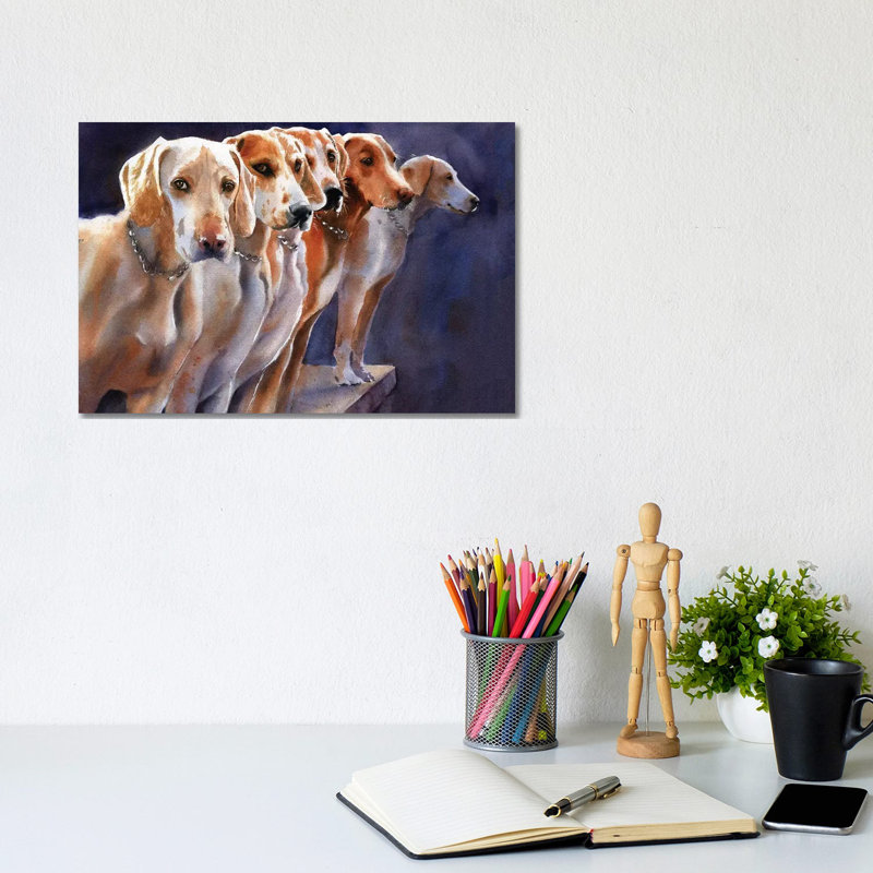 Penn Marydel Hounds, 20.32 cm H x 30.48 cm W, Canvas
