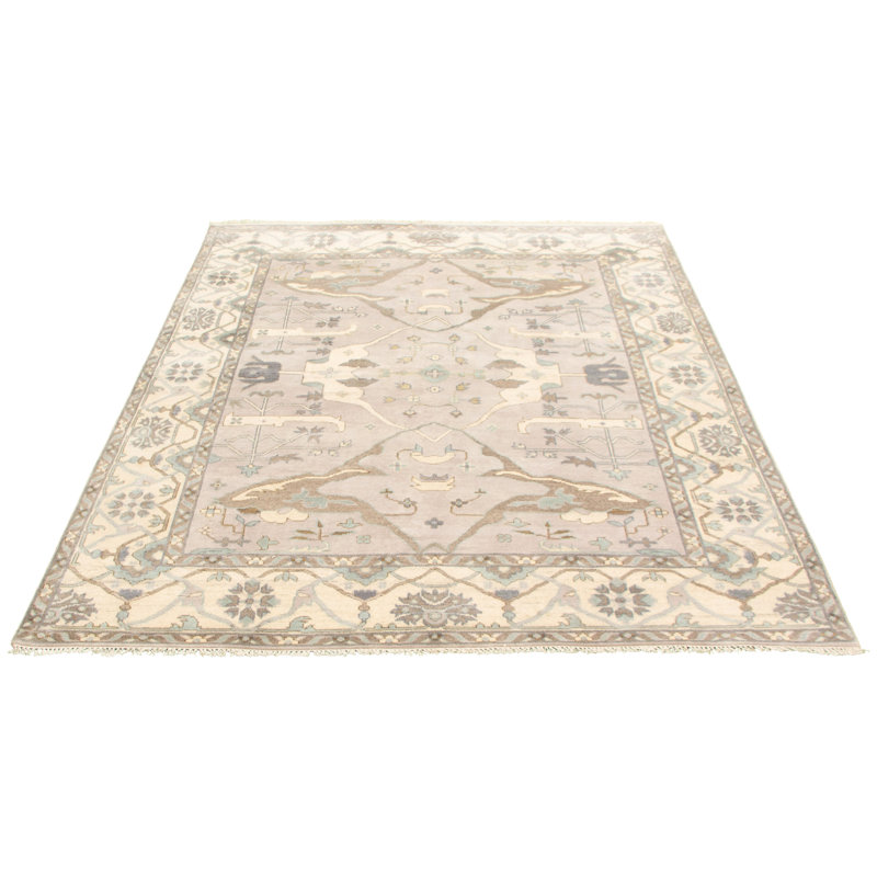Tapis unique en laine noué à la main 8 pi 1 po x 9 pi 11 po nouvel âge Antoni