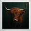 Majestic Highland Cow Wall Art - Canvas Framed Print-1483436287