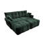 Ensemble de canapé modulaire en chenille capitonné 2 places Forest Forest avec repose-pieds et coussins décoratifs pour le salon-602627988