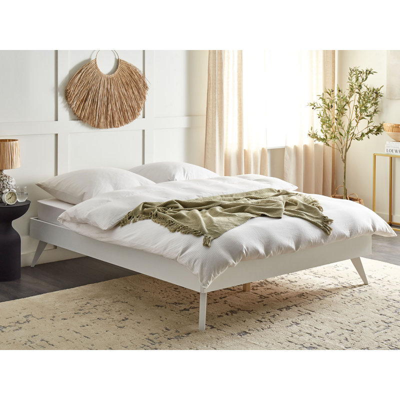 Hagaman Bed, European Kingsize (160 x 200cm), White