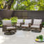 Chaise de patio pivotante avec coussins Aldophé