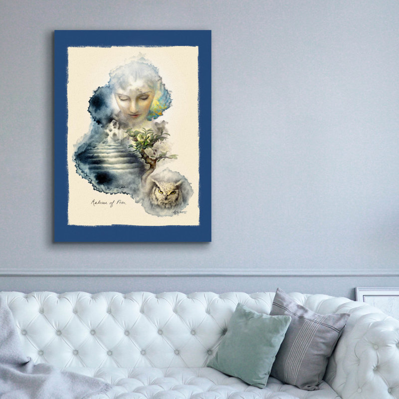 «Relâchement de la peur» par Art and a Little Magic, art mural sur toile, H 54 po x l 40 po x P 1,5 po