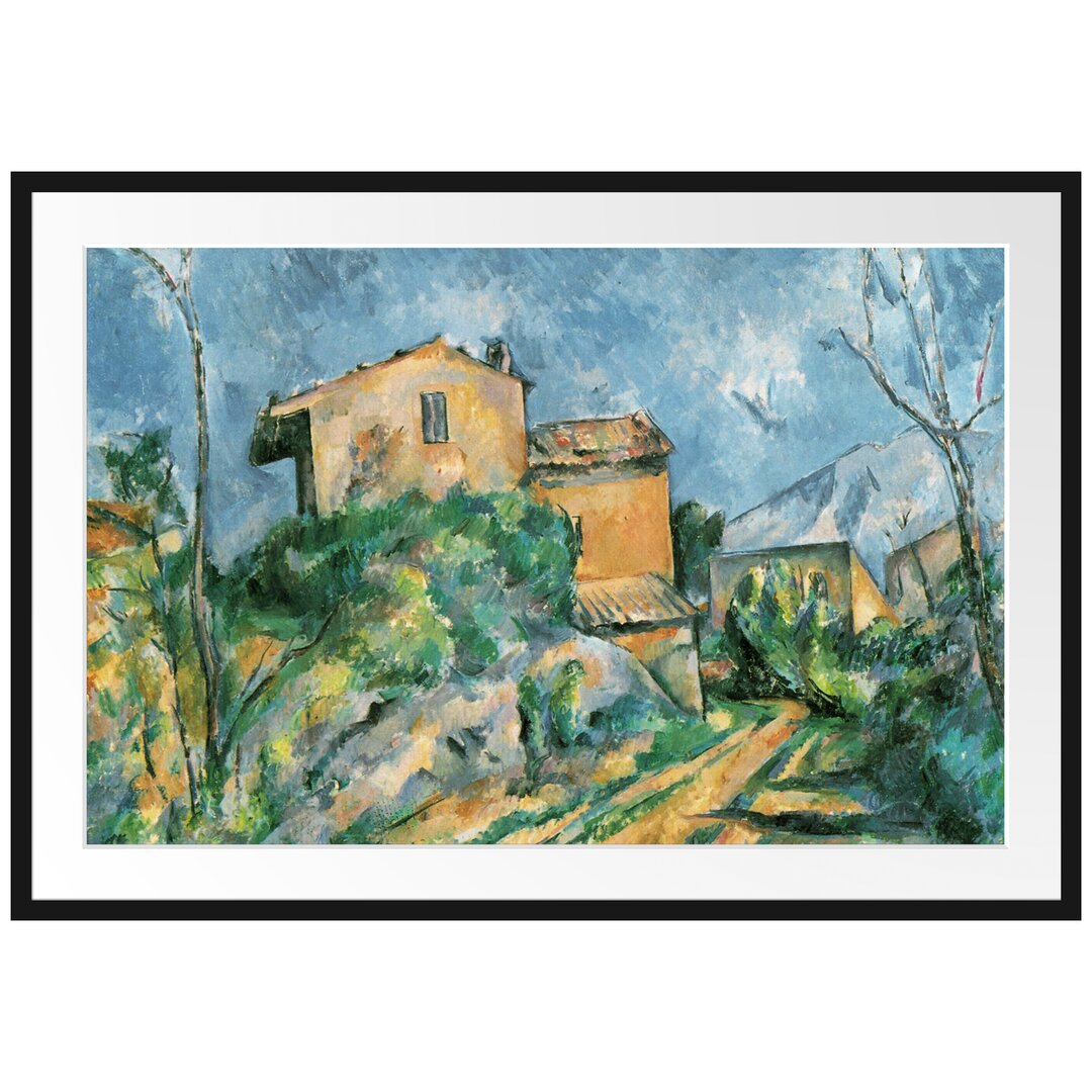 Gerahmter Kunstdruck Das Haus der Maria auf dem Weg zum Château Noir von Paul Cezanne