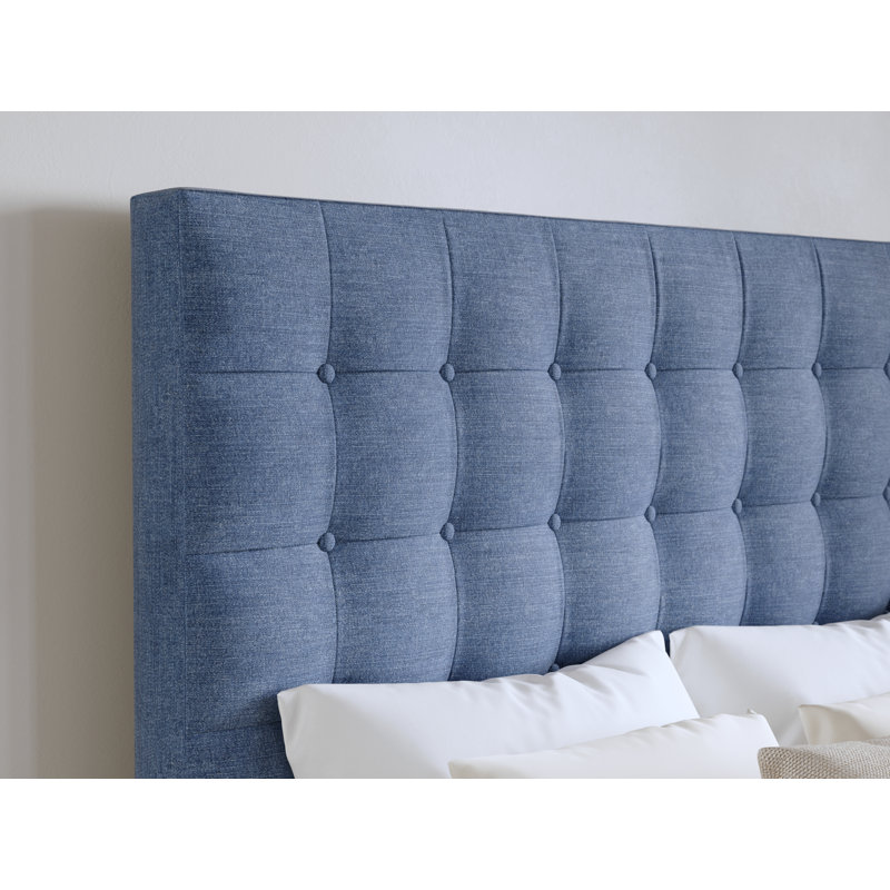 Tête de lit tapissier Salm, Grand, Bleu