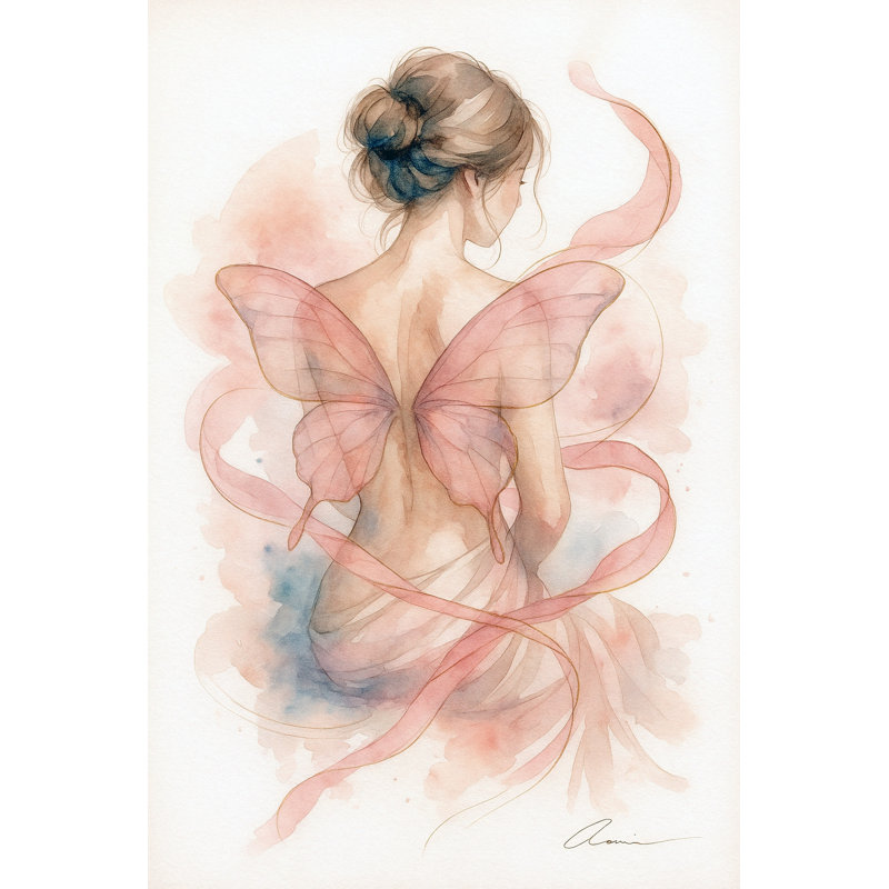 Wings of Grace - Art mural sur toile tendue, H 24 po x l 16 po