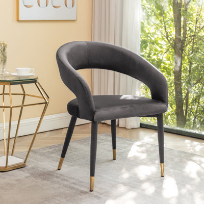 Sina 17.91'' H Velvet Upholstered Armchair