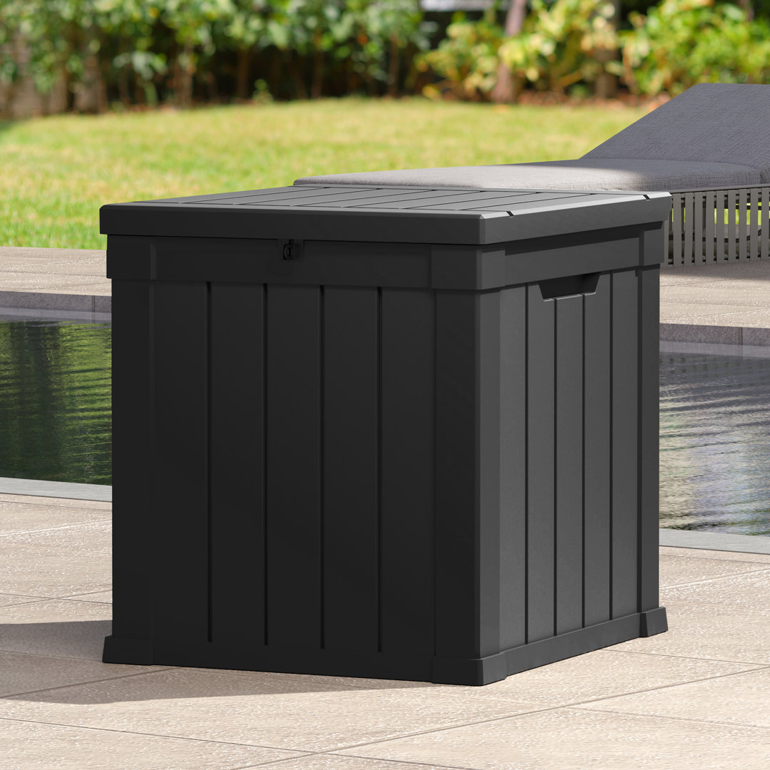 Edrosie Inc 51 Gallons Water Resistant Resin Lockable Deck Box Edrosie Inc 