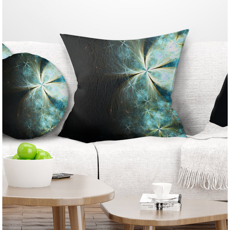 Coussin floral floral scintillant, 16 po x 1 po, Coussin décoratif