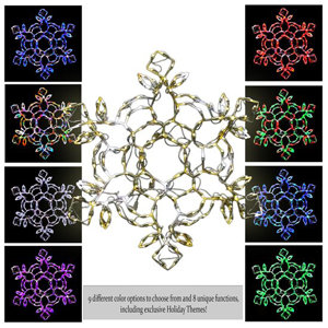 The Holiday Aisle® Snowflake Color Changing RGBWW Lighted Display | Wayfair