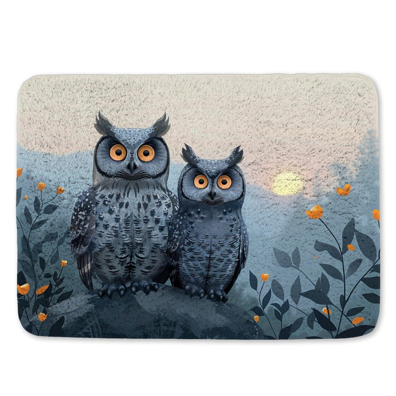 Paire de décorations de salle de bain Owls, L 17 po x L 24 po