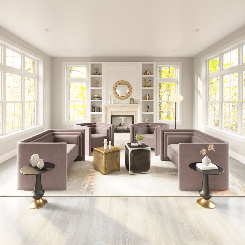 Brics Multicolor Aluminum Box Accent Table Set