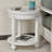 Kolya Whtie Washed Round Coastal End Table
