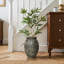 Vase en terre cuite antique de 14,2 po, pot décoratif rustique vert pour la décoration intérieure-120617301