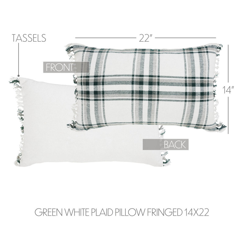 Housse et insert d'oreiller en mélange de coton Harper, 14 po x 22 po, Rectangulaire