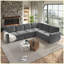 Canapé-lit modulaire en chenille de 118 po avec lit escamotable et garniture cloutée 118 po (gris)