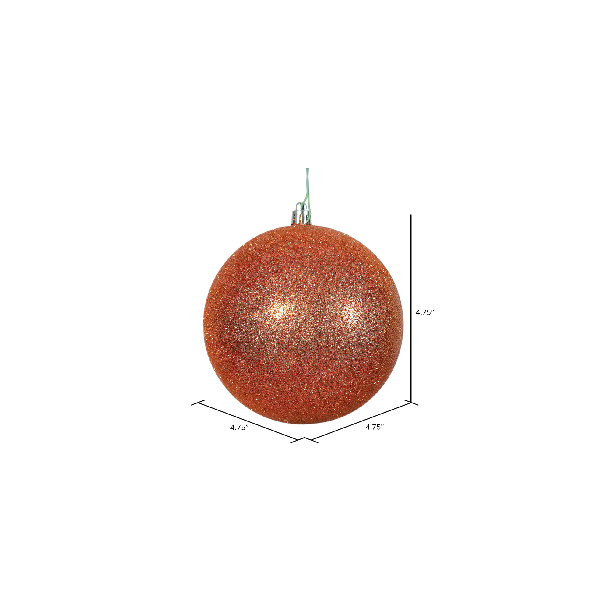 Holiday Décor Ball Ornament, Burnished Orange