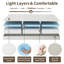 Matelas en mousse viscoélastique imprégnée de gel de 6 po Tri-Fold, matelas escamotable pliable avec housse lavable, poignée et antidérapant-130557057