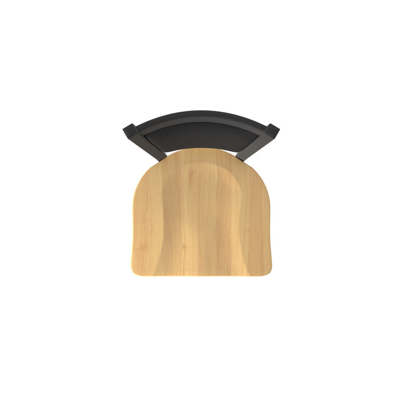 Tabouret pivotant Hadleigh, Chêne Naturel, Noir froissé, Tabouret de bar (siège d'une hauteur de 36 po)