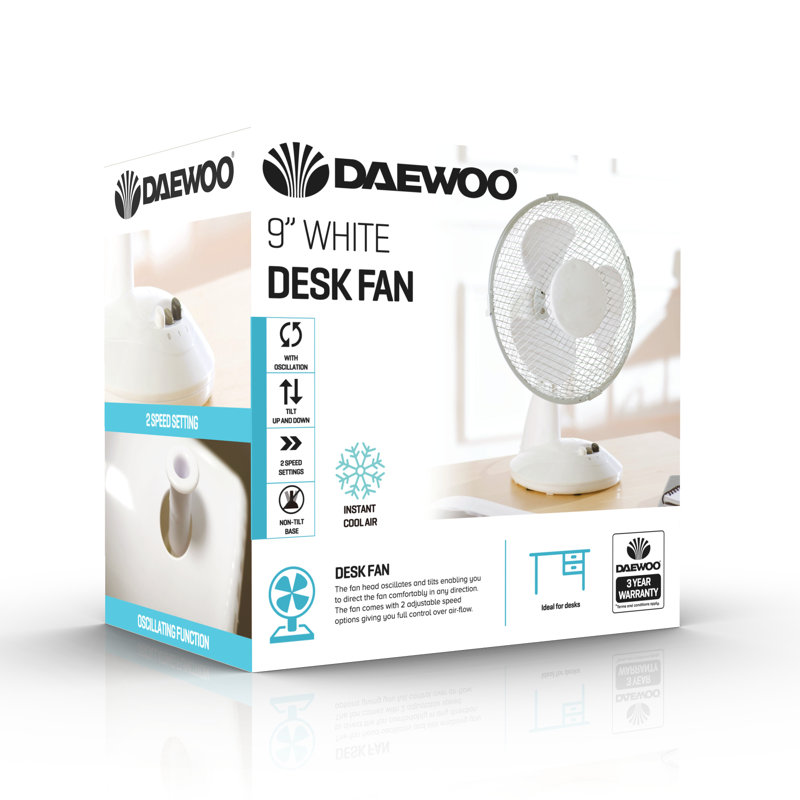 Daewoo 21.5cm Oscillating Table Fan Fan