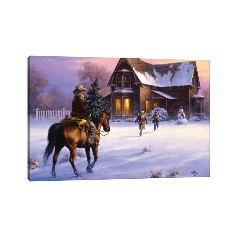 The Day Daddy Brought Home The Tree by Jack Sorenson - Wrapped Canvas Gallery-Wrapped Canvas Giclée, 101.6 cm H x 66.04 cm W