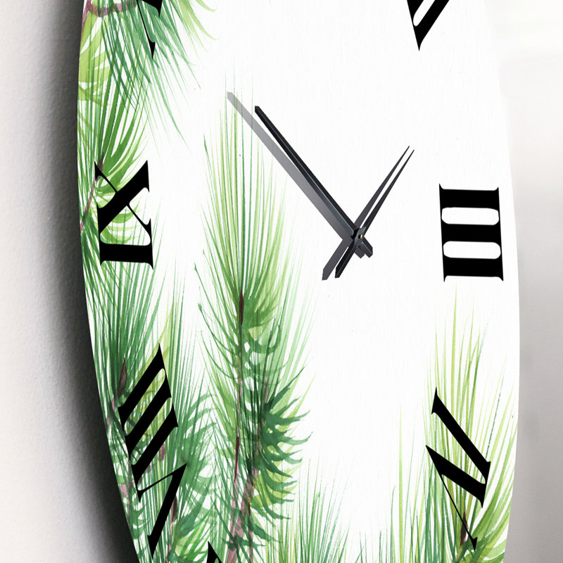 Pine Tree Branches - Horloge murale traditionnelle, Moyenne
