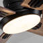 Ventilateur de plafond intérieur / extérieur intelligent de 60 po avec lumière, 6 pales double finition noir / noyer, télécommande, DEL à intensité variable, moteur à courant continu silencieux à 6 vitesses, réversible-126007597