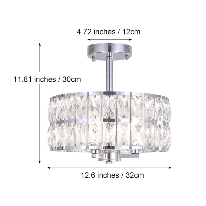 1 - Light Chandelier, Chrome