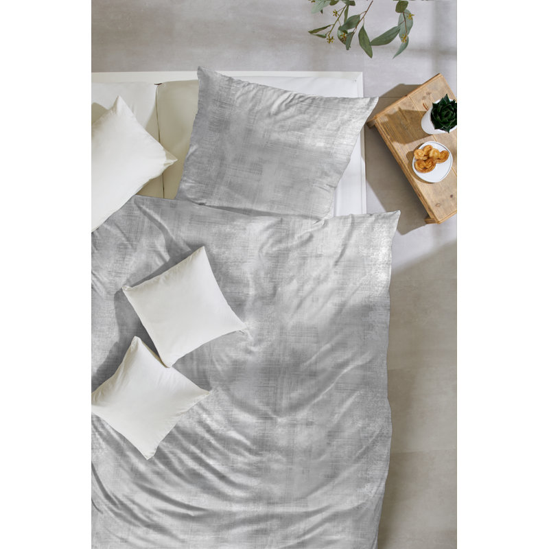 Crosspointe Duvet Cover Set, 155 x 220cm, Grey