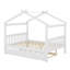 Lit en bois avec lit gigogne-1042458848