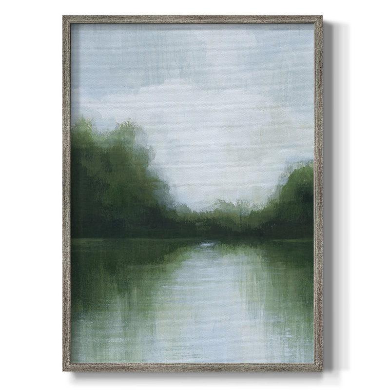 Mossy Reflections I Framed Print - Solid Wood, 11" H x 9" W