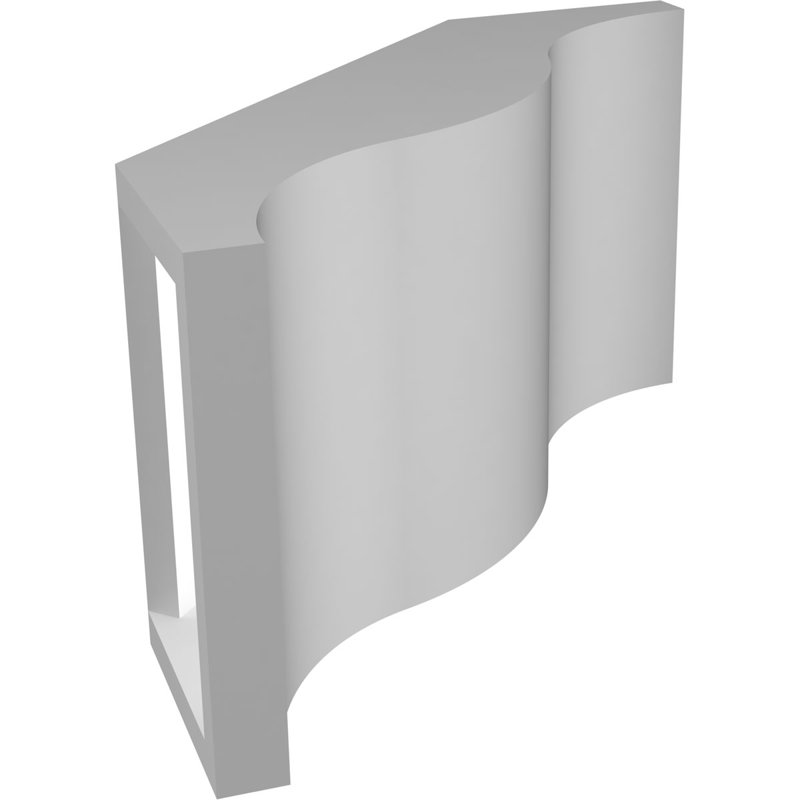 Attelle de genou en PVC de qualité architecturale Funston, H 8 po x l 5 po x P 8 po