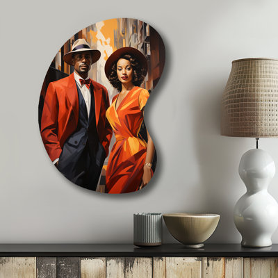 Harlem Renaissance Celebration II - Unique Shape Harlem Renaissance Metal Wall Art, Asymmetrical Metal Wall Sculpture Print