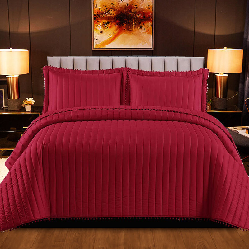 Aliya-Grace Throw Blanket, W250 x L270cm, Red