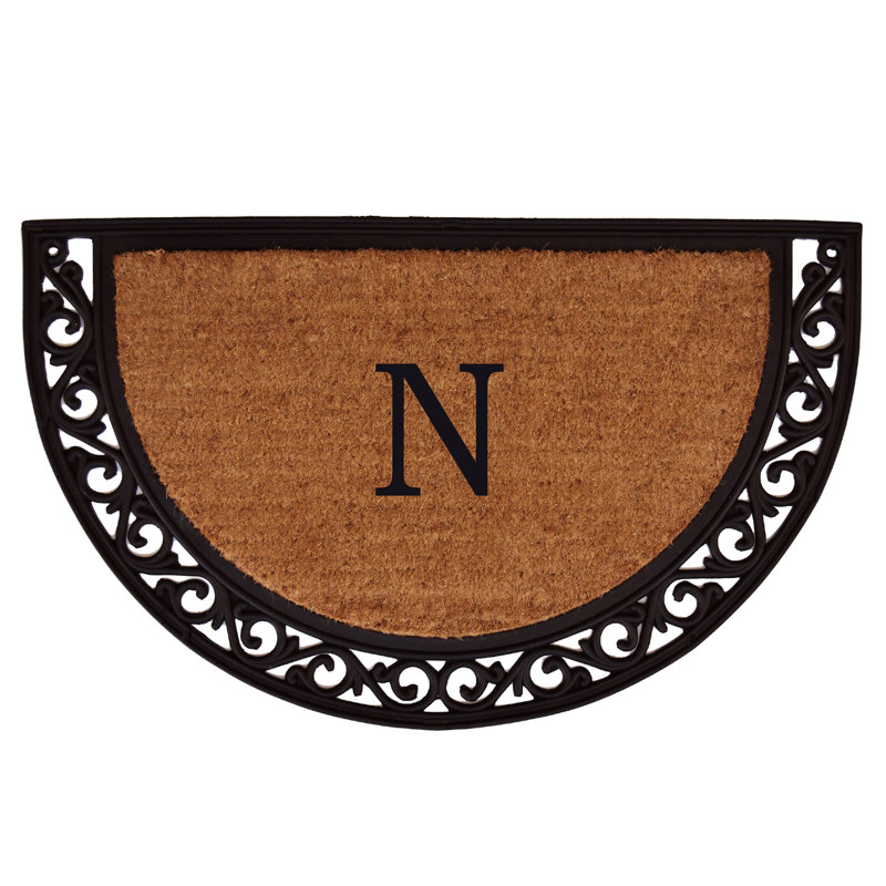 Assemgul Non-Slip Outdoor Doormat, Semi-Circle 2' x 3', N