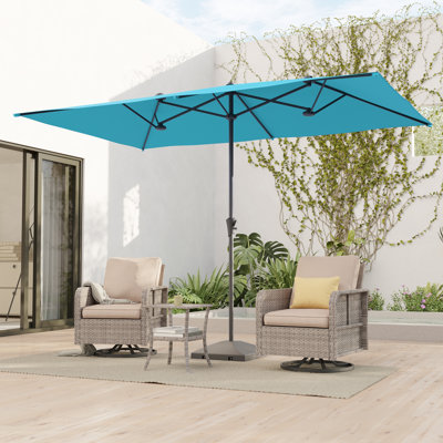 Parasol de marché double 11x7Ft