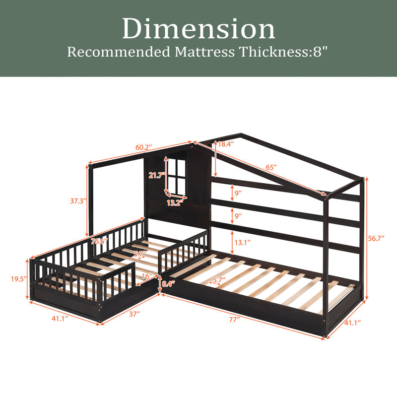 Lit plateforme Tallulah, Espresso