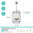 5 - Light Dimmable Lantern Square/Rectangle Chandelier-413200685