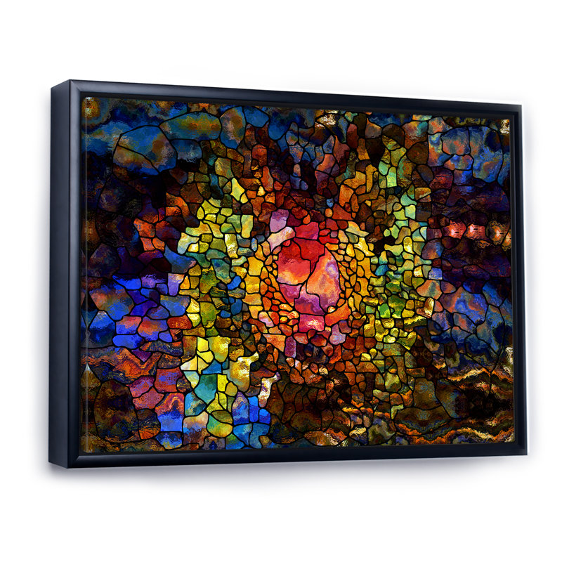 Réalité de la couleur liquide - reproduction de cadre flottant sur toile, H 8 po x l 12 po x P 1 po, Cadre noir